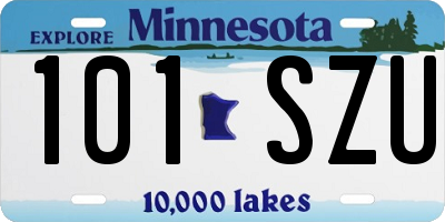 MN license plate 101SZU