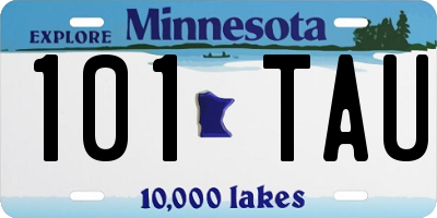MN license plate 101TAU
