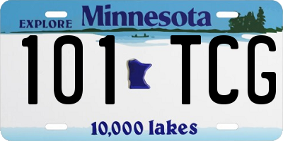 MN license plate 101TCG