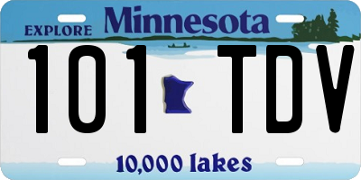 MN license plate 101TDV