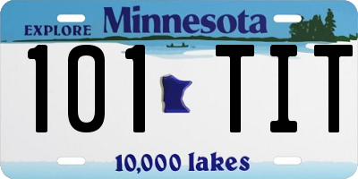 MN license plate 101TIT