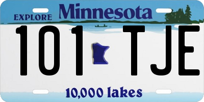 MN license plate 101TJE