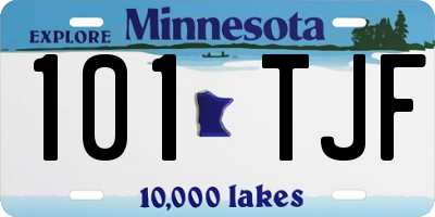 MN license plate 101TJF