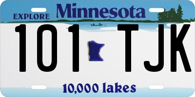 MN license plate 101TJK