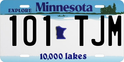 MN license plate 101TJM