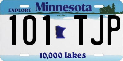 MN license plate 101TJP