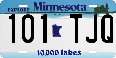 MN license plate 101TJQ