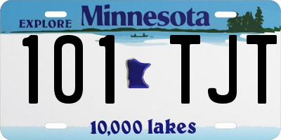 MN license plate 101TJT
