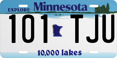 MN license plate 101TJU