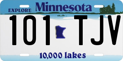 MN license plate 101TJV
