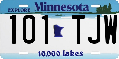 MN license plate 101TJW