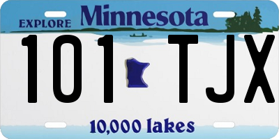 MN license plate 101TJX