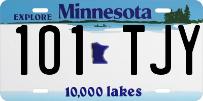 MN license plate 101TJY