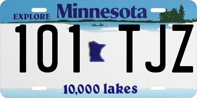 MN license plate 101TJZ