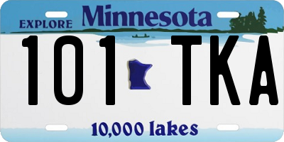 MN license plate 101TKA