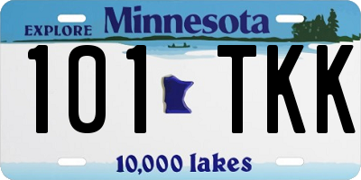 MN license plate 101TKK
