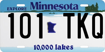 MN license plate 101TKQ