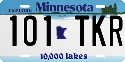 MN license plate 101TKR