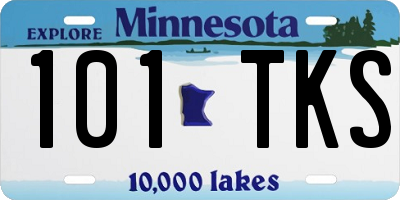 MN license plate 101TKS