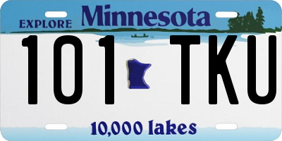 MN license plate 101TKU