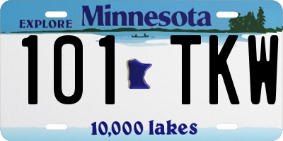 MN license plate 101TKW
