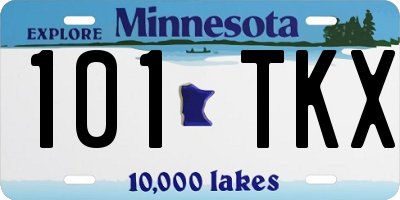 MN license plate 101TKX