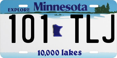 MN license plate 101TLJ