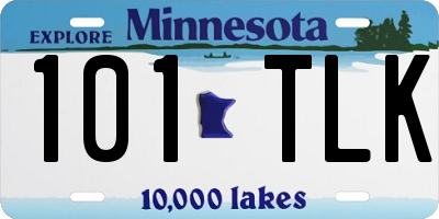 MN license plate 101TLK