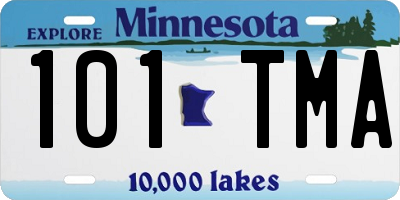 MN license plate 101TMA