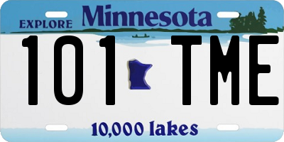 MN license plate 101TME