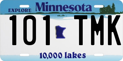 MN license plate 101TMK