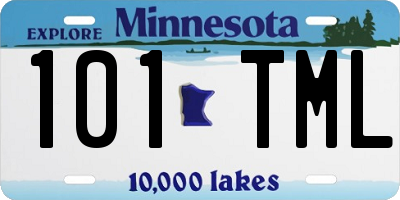 MN license plate 101TML