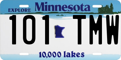 MN license plate 101TMW