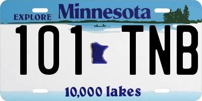 MN license plate 101TNB