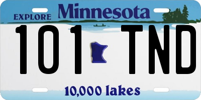 MN license plate 101TND