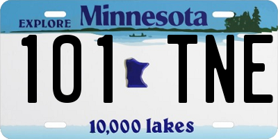 MN license plate 101TNE