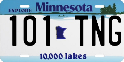 MN license plate 101TNG