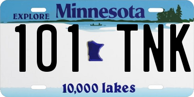 MN license plate 101TNK