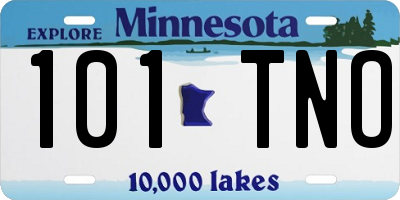 MN license plate 101TNO
