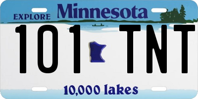 MN license plate 101TNT