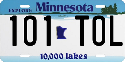 MN license plate 101TOL