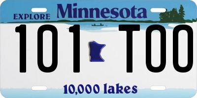 MN license plate 101TOO