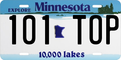 MN license plate 101TOP