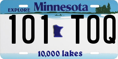 MN license plate 101TOQ
