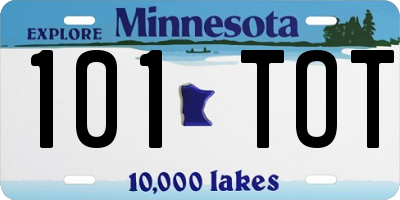 MN license plate 101TOT