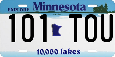 MN license plate 101TOU