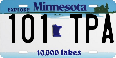 MN license plate 101TPA