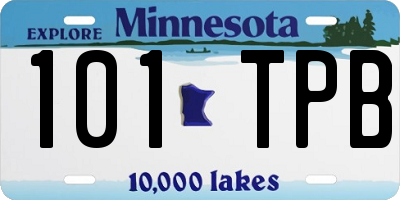 MN license plate 101TPB