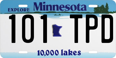 MN license plate 101TPD