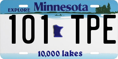MN license plate 101TPE